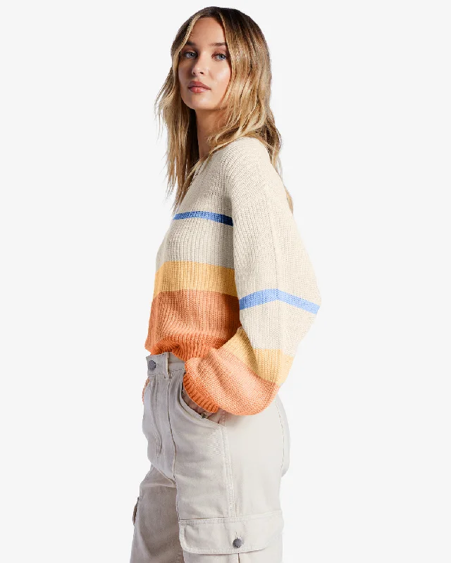 Changing Tides Pullover Sweater - Light Melon