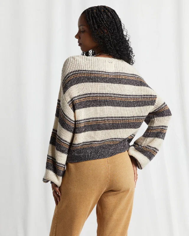 Changing Tides Pullover Sweater - Black Pebble