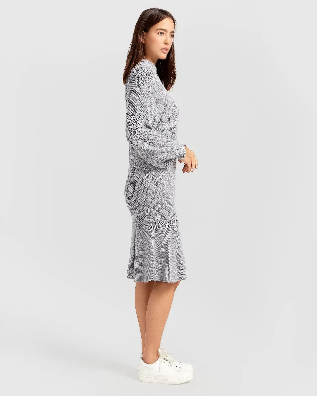 Love Letter Knit Dress - Grey