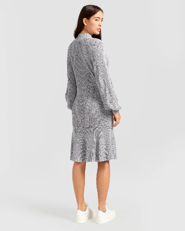 Love Letter Knit Dress - Grey