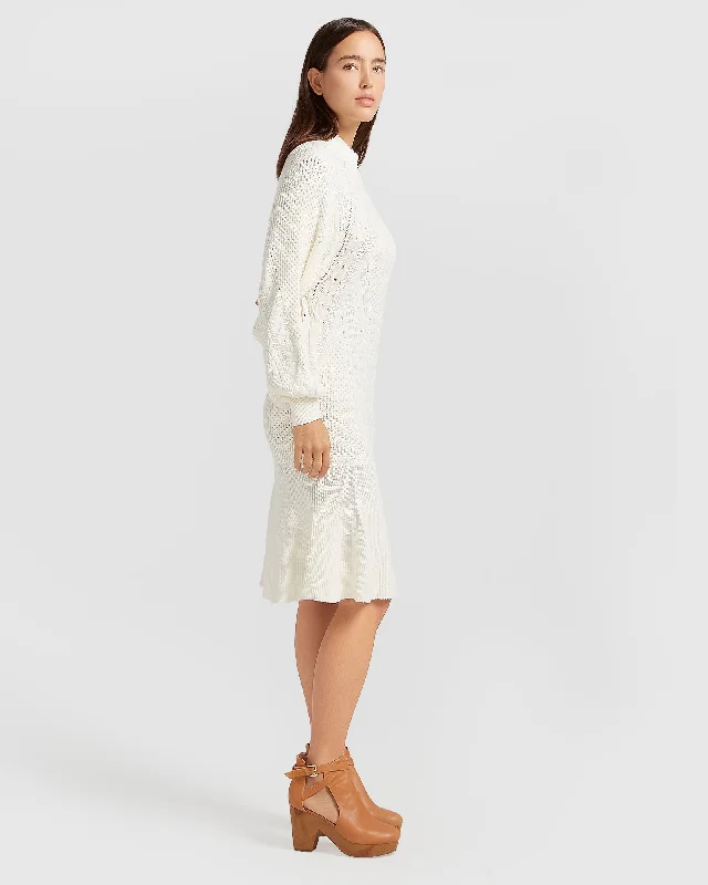 Love Letter Knit Dress - Cream