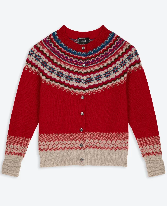 Lowie Caerphilly Fair Ilse Red Cardigan