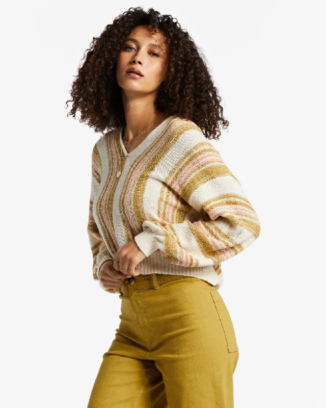 Mas Amor 2 V-Neck Sweater - Kiwi