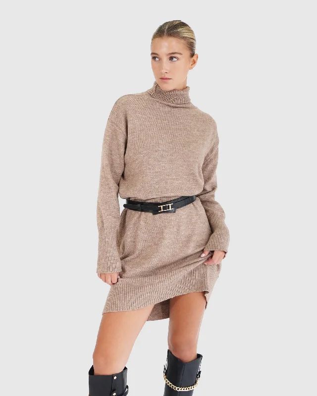 Nothing Compares Knit Dress - Oat