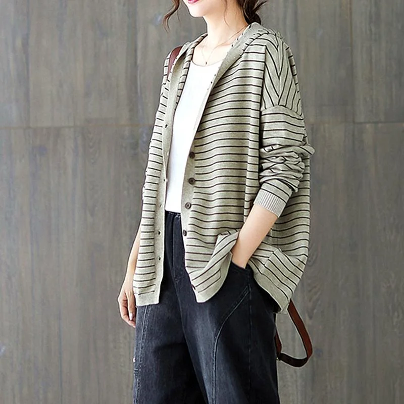 Ramie Striped Knitted Sweater September