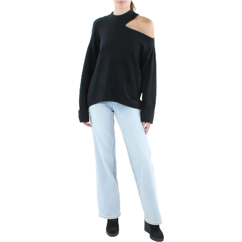 Riley & Rae Womens Knit Cut-Out Pullover Sweater