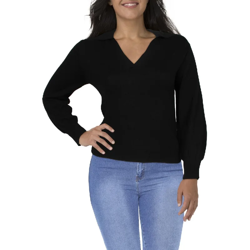 Riley & Rae Womens Wool Blend V-Neck Pullover Sweater