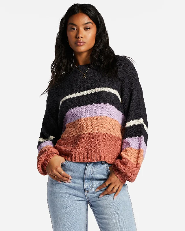 Seeing Double Crop Crewneck Sweater - Lilac Breeze