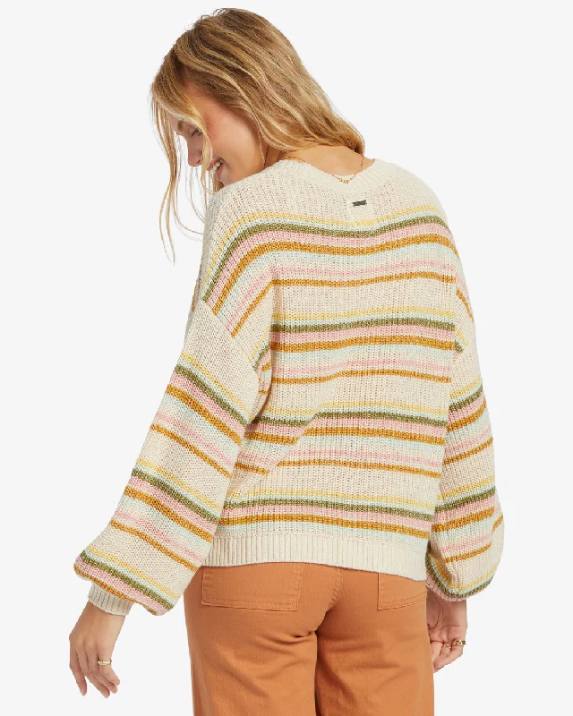 Sheer Love Crew Neck Sweater - Multi