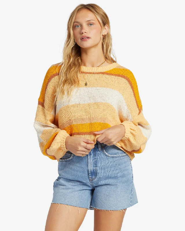 Sol Time Crew Neck Sweater - Citrus Glow