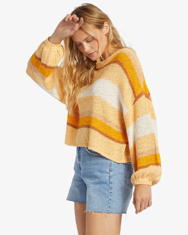 Sol Time Crew Neck Sweater - Citrus Glow