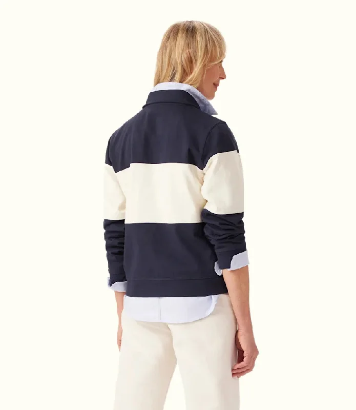 R.M.Williams - Trickett Panel Sweatshirt - Navy & Cream