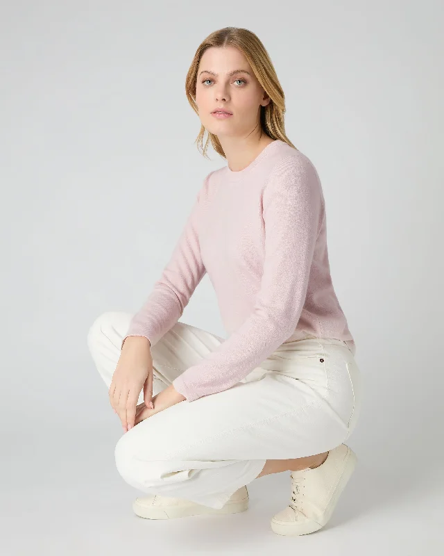 Women's Hallie Round Neck Cashmere Sweater Quartz Pink