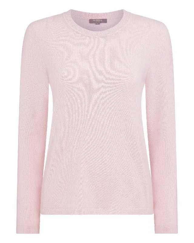 Women's Hallie Round Neck Cashmere Sweater Quartz Pink