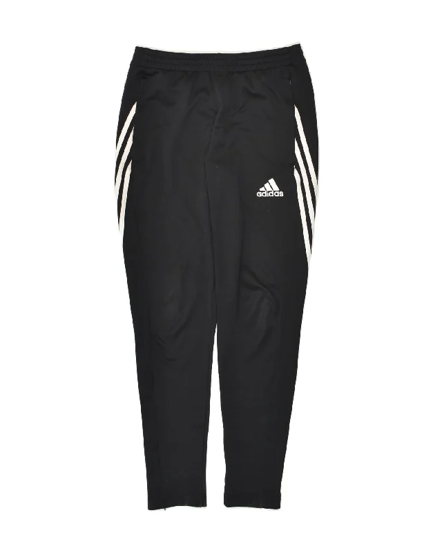 ADIDAS Womens Climalite Tracksuit Trousers UK 12 Medium Black Polyester