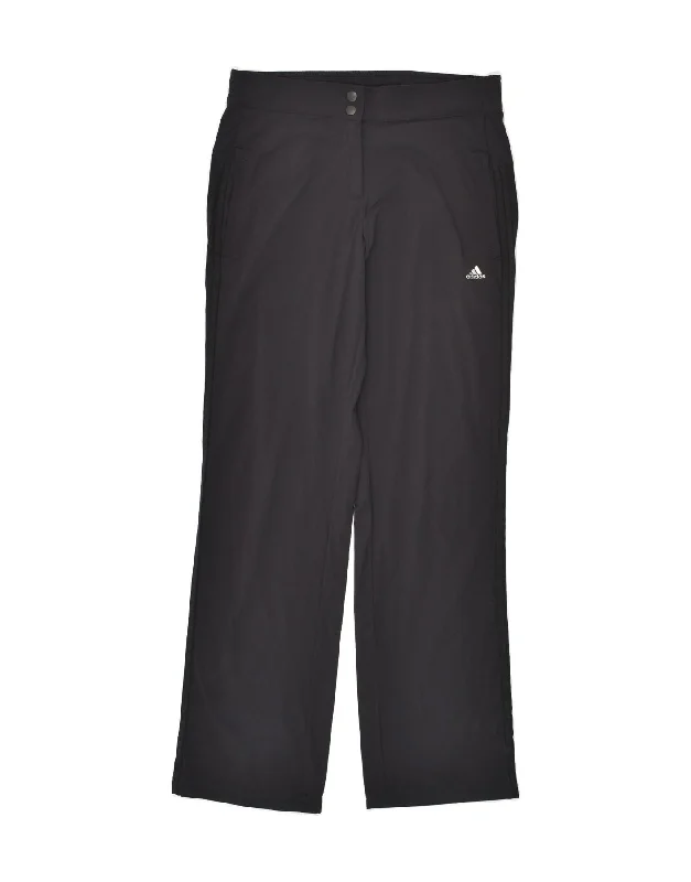 ADIDAS Womens Climalite Tracksuit Trousers UK 8 Small Black Polyester