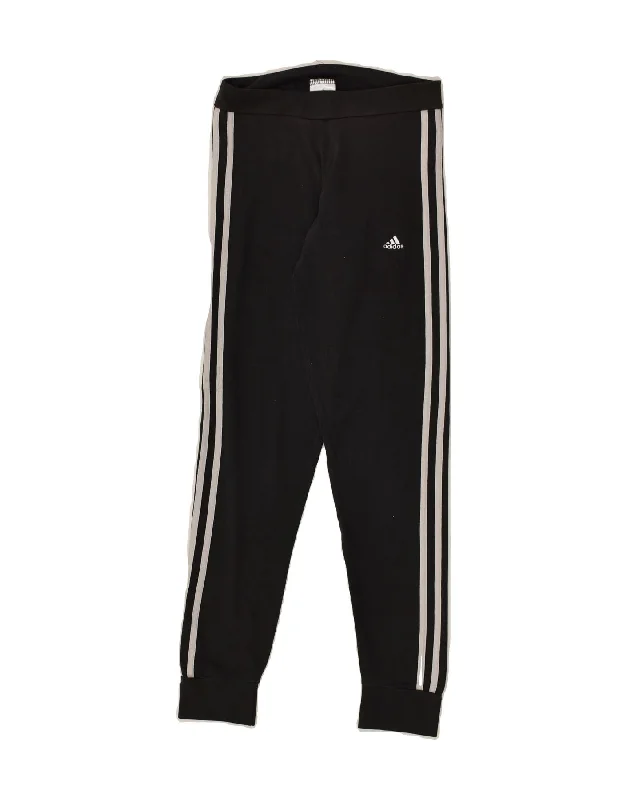 ADIDAS Womens Tracksuit Trousers Joggers UK 4/6 XS Black Cotton