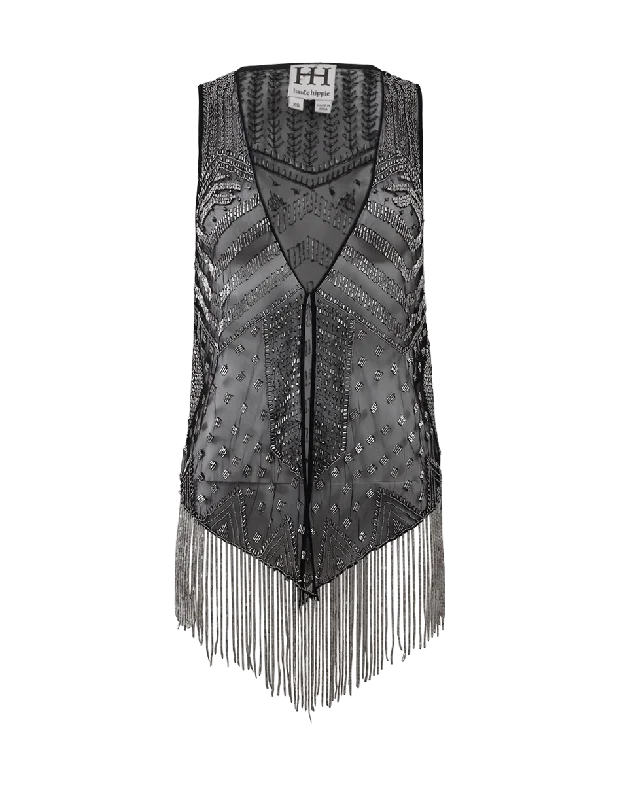 Beaded Fringe Vest