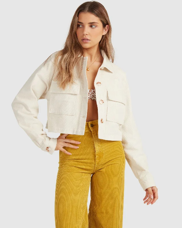 BILLABONG - Sand cord crop shirt/jacket! 10-12