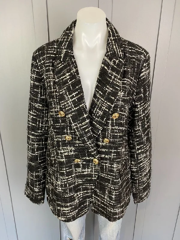 BNWT Black & White tweed Fate + Becker Blazer, 16