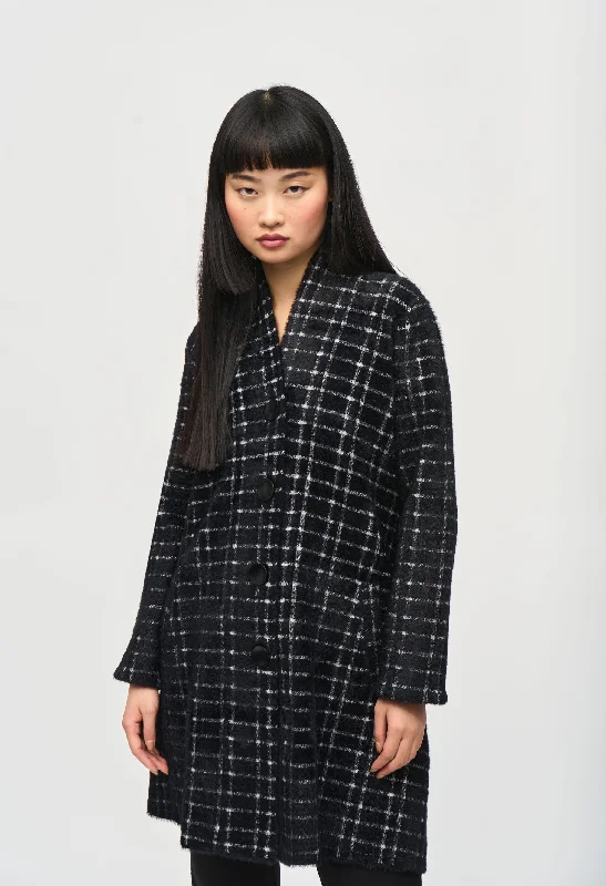 Bohemian Windowpane Blend Coat