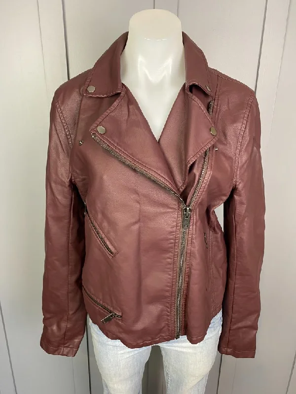 Burgundy Max Biker Jacket, 12