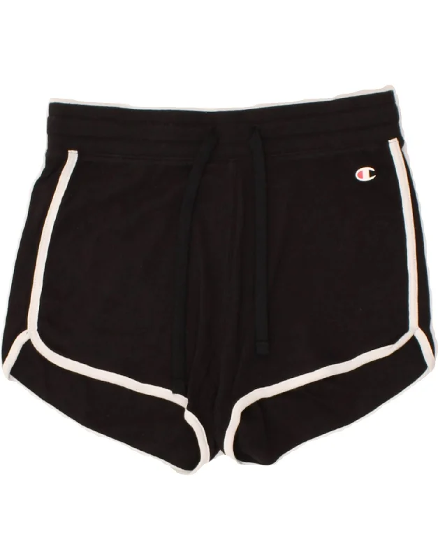 CHAMPION Womens Sport Shorts UK 10 Small Black