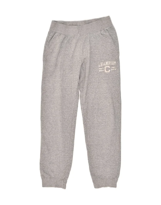 CHAMPION Womens Tracksuit Trousers Joggers UK 14 Medium Grey Cotton