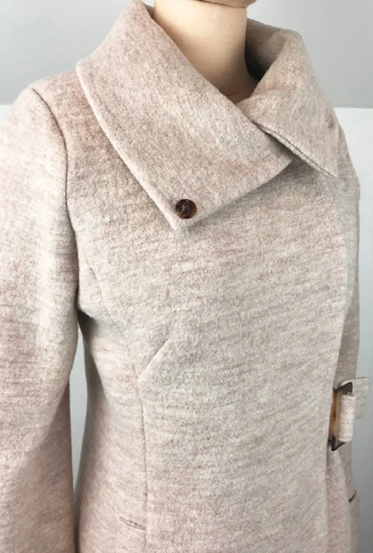 COWL NECK COAT · sandstone