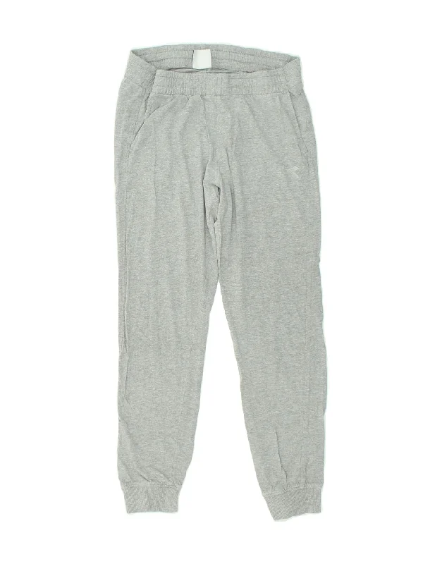 DIADORA Womens Tracksuit Trousers Joggers UK 10 Small Grey Cotton