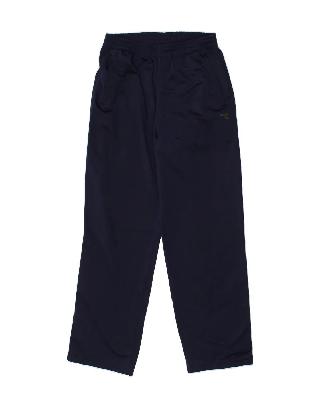 DIADORA Womens Tracksuit Trousers UK 10 Small  Navy Blue Polyester