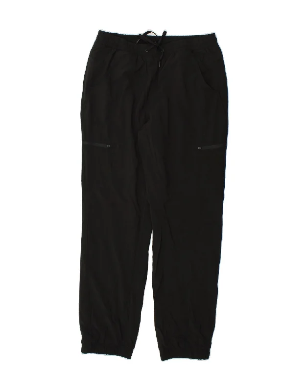 EDDIE BAUER Womens Cargo Tracksuit Trousers Joggers US 8 Medium Black