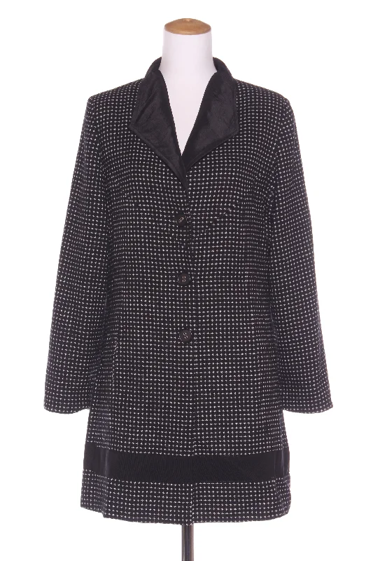 FREDRICK (NZ) Wool blend monochrome coat/jacket! 12-14