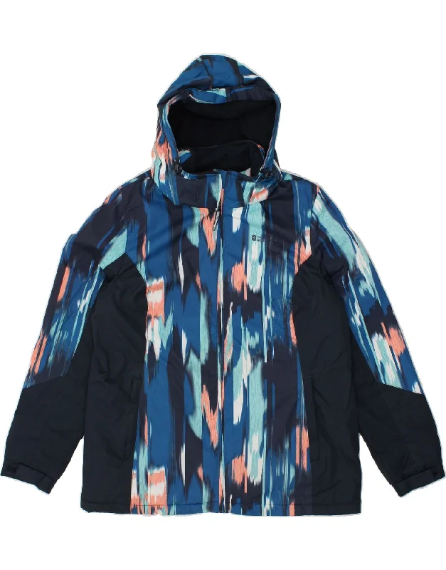 MOUNTAIN WAREHOUSE Womens Loose Fit Hooded Rain Jacket UK 18 XL Navy Blue