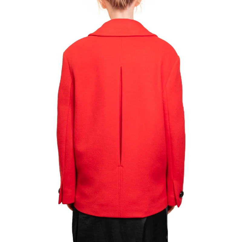 Women's Wool Felt Coat Red