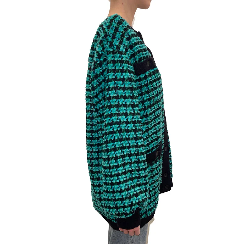 Women's Pied De Poule Tweed Jacket Green