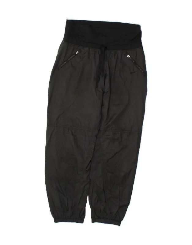 NIKE Womens Dri Fit Tracksuit Trousers Joggers UK 10 Small Black Polyester