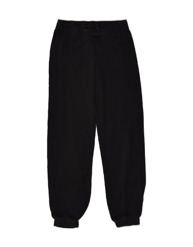 NIKE Womens Tracksuit Trousers Joggers Small Black Cotton