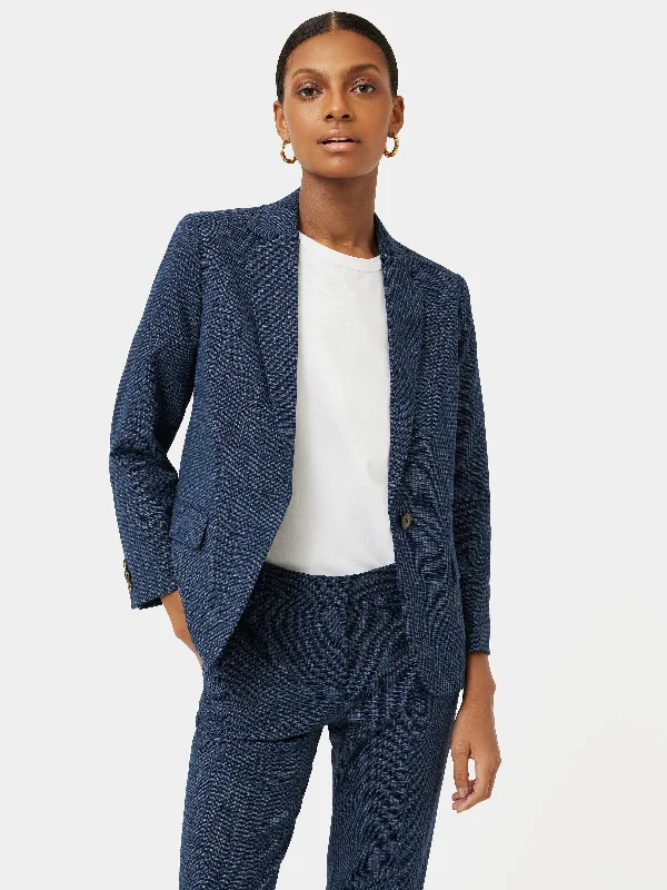 Portofino Brook Check Jacket | Navy