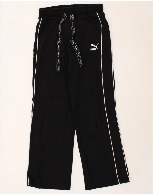 PUMA Womens Tracksuit Trousers UK 8 Small Black Cotton