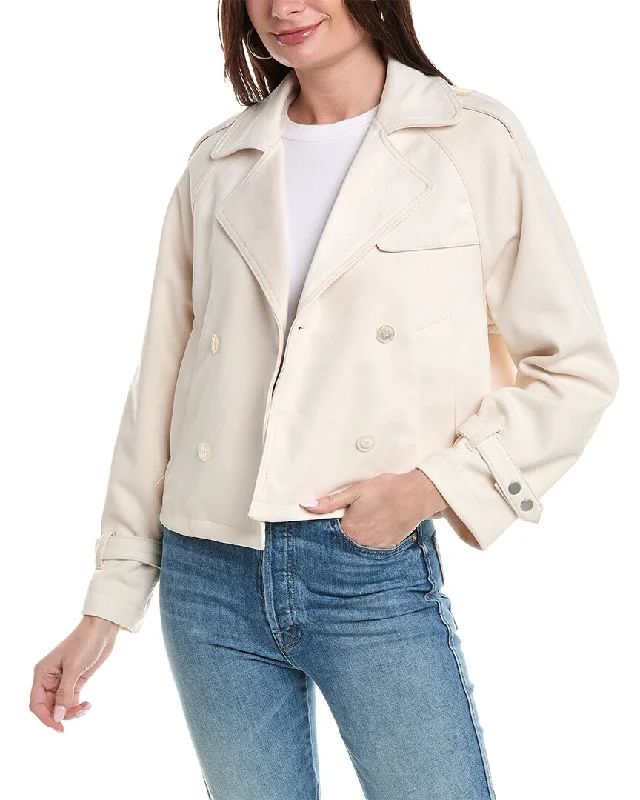 RACHEL Rachel Roy Double-Breasted Crop Jacket