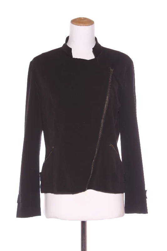 REPERTOIRE (NZ) Diagonal zip stretch biker jacket! 12