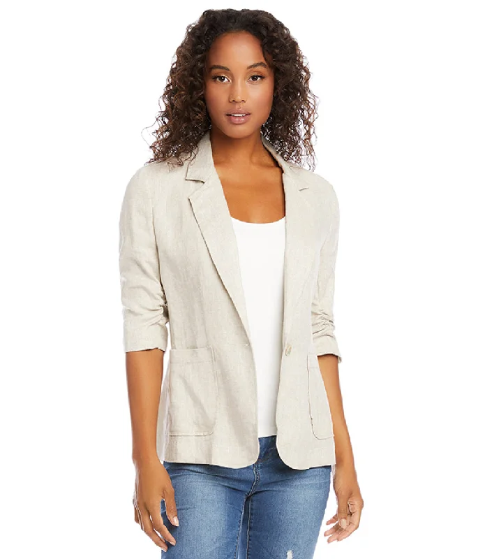 Ruched Sleeve Jacket