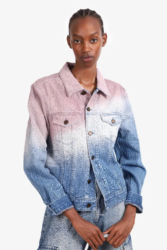 Saint Laurent Blue/Purple Denim Jacket Size L