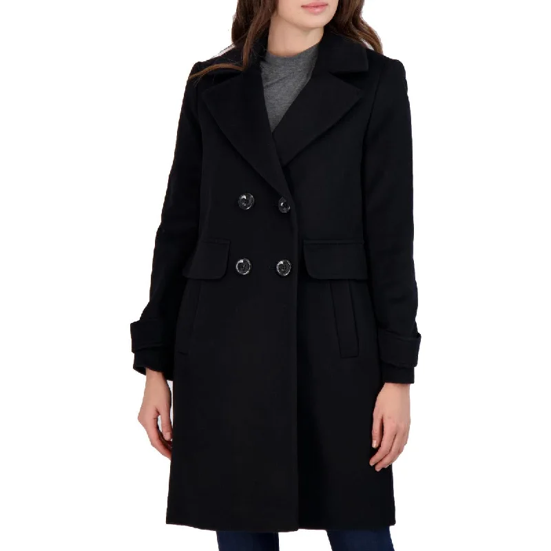 Sam Edelman Double Breasted Walker Coat with Notch Lapel