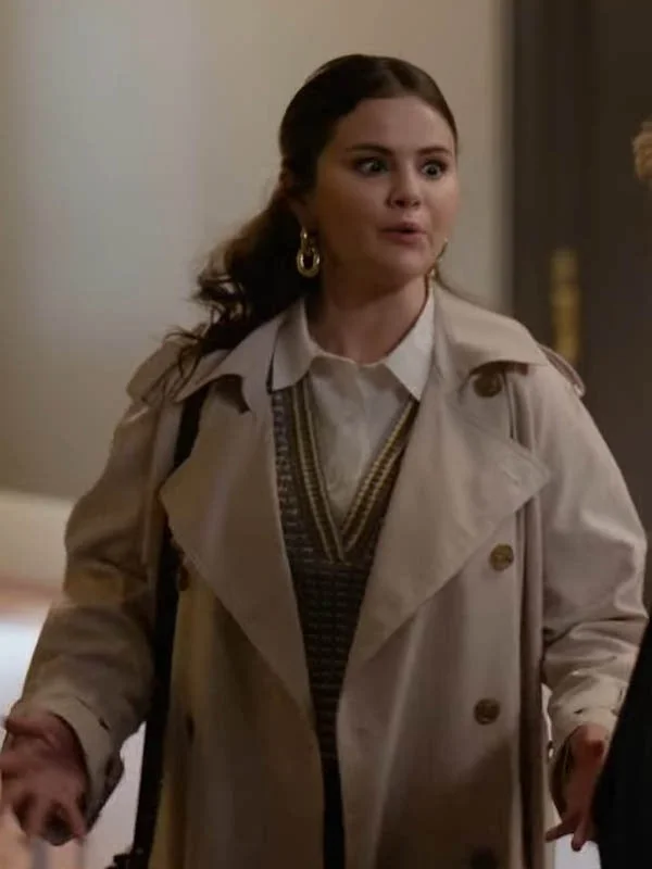 Selena Gomez Only Murders In the Building S03 White Trench Coat