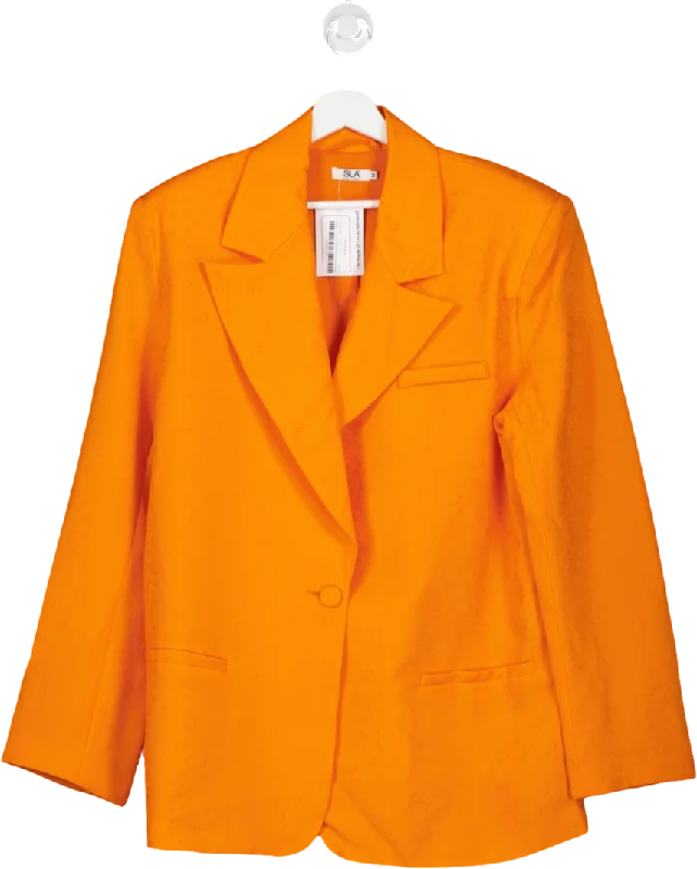 SLA the label Orange Oversized Blazer UK M