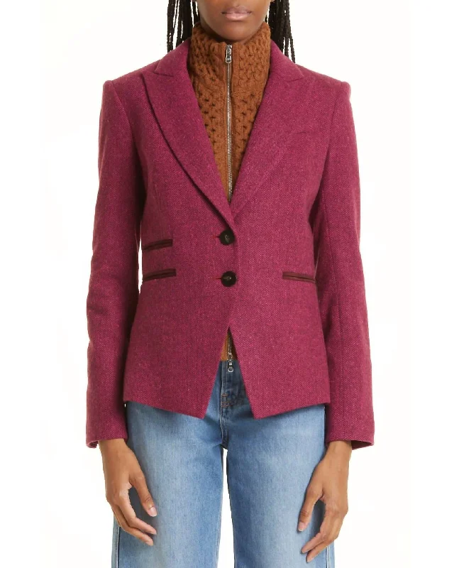 Somner Dickey Jacket In Azelea/oxblood