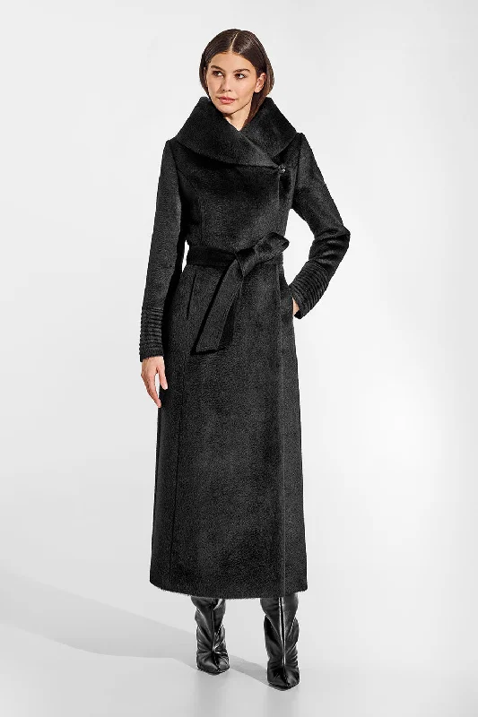 Suri Alpaca Maxi Hooded Wrap Coat