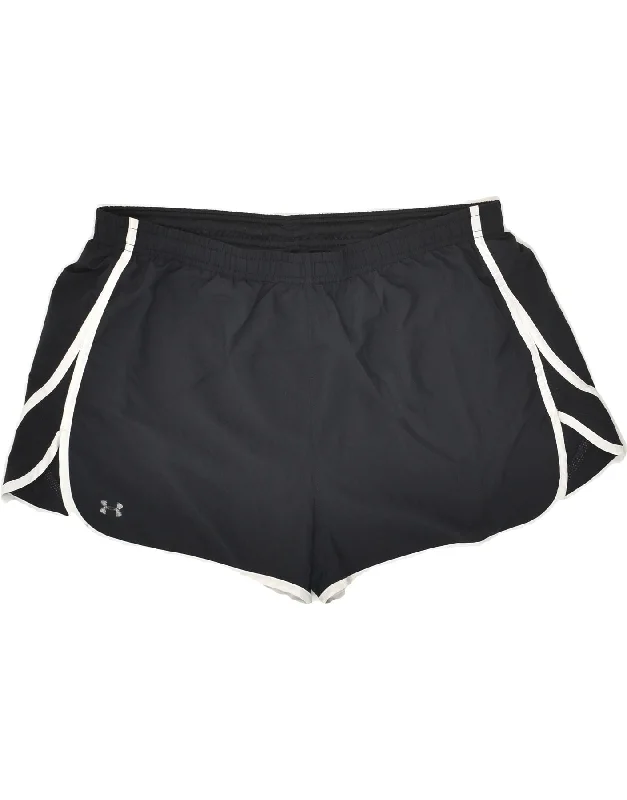 UNDER ARMOUR Womens Heat Gear Sport Shorts UK 18 XL Black